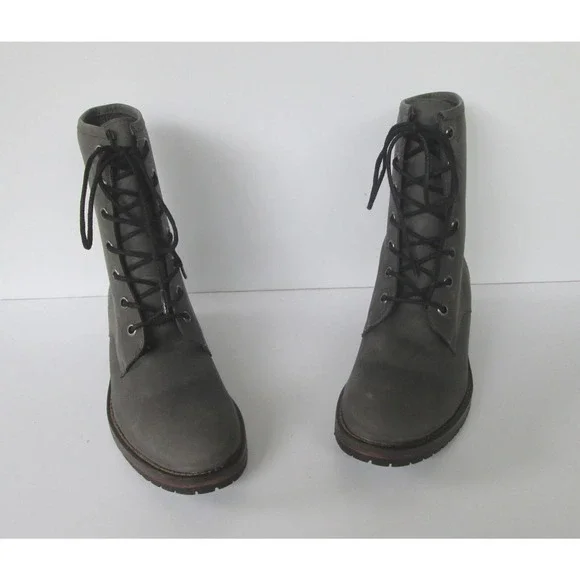 Wolverine Womens Genuine Gray Leather Paddock Riding Style Lace Up Boots 7 M - Picture 3 of 5